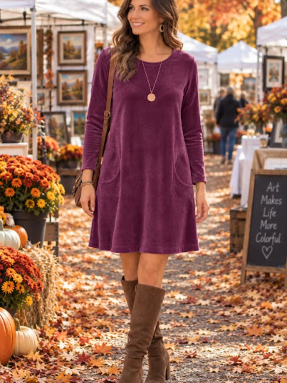 PureJill J. Jill Velour Dress Size MP